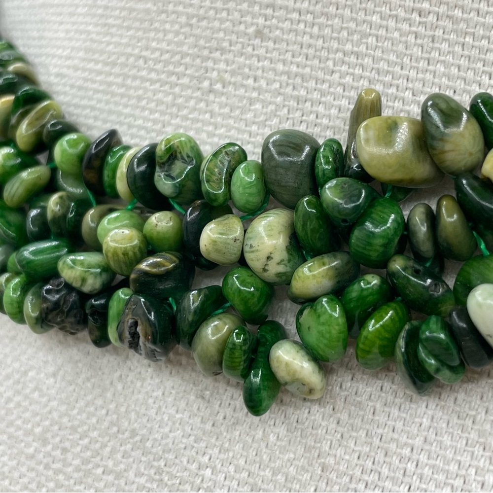 Beautiful Unsigned Green Jasper Multi Layer State… - image 2